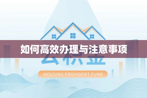 西城如何高效办理与注意事项